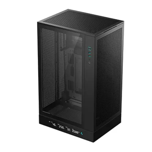 DeepCool CH270 Digital Micro-ATX Mini-Tower Gaming Case with Smart Display